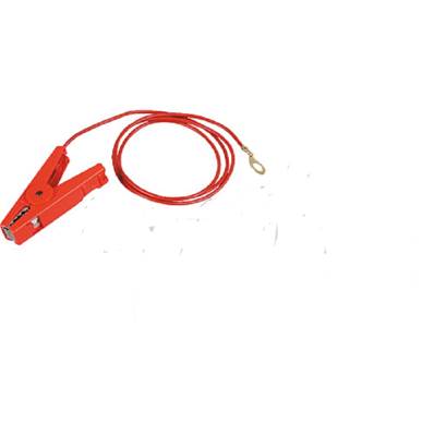 CABLE DE RACCORDEMENT CLOTURE A OEILLET 8 MM, ROUGE, AVEC PINCE CROCO