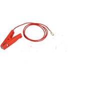 CABLE DE RACCORDEMENT CLOTURE A OEILLET 8 MM, ROUGE, AVEC PINCE CROCO